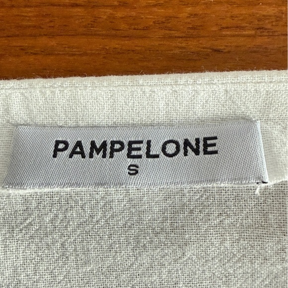 Pampelone Drop Shoulder Linen Top White Size Small - Picture 8 of 10